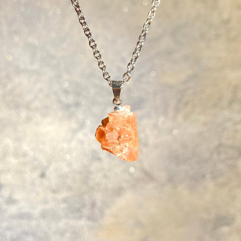 花束 | 摩洛哥 霰石 原石项练 - 项链 - 水晶 橘色