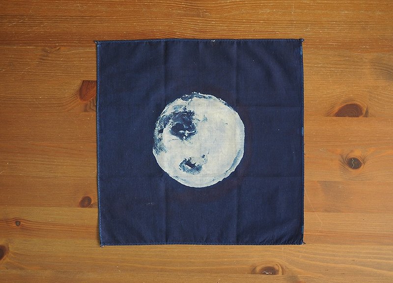 蓝染小方巾 - 登上月球的巴斯光年 - 其他 - 棉．麻 蓝色