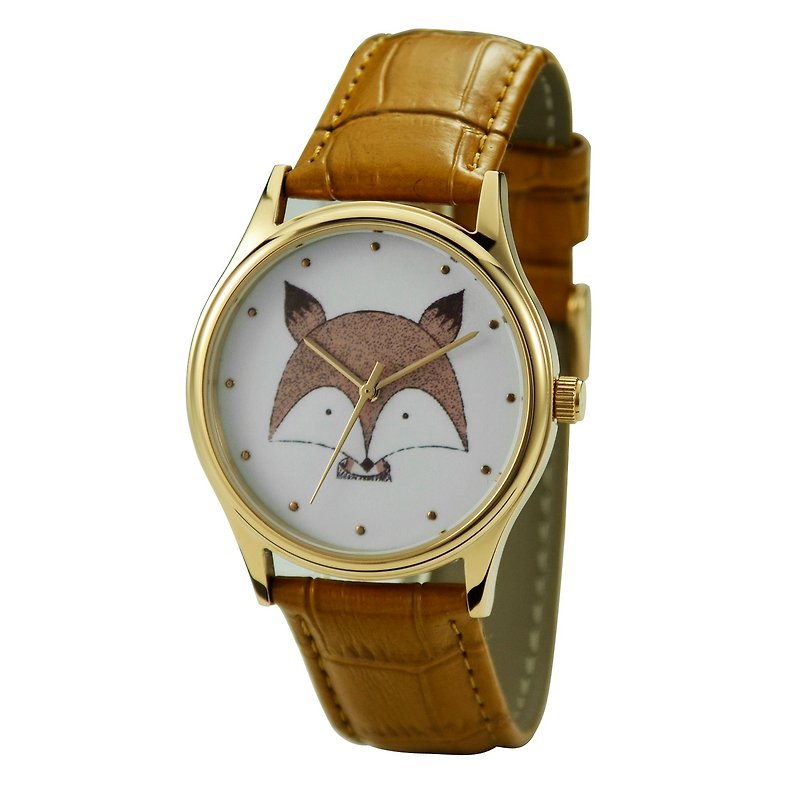 动物 (狐狸) 插画手表 中性设计 全球包邮 - 男表/中性表 - 不锈钢 多色