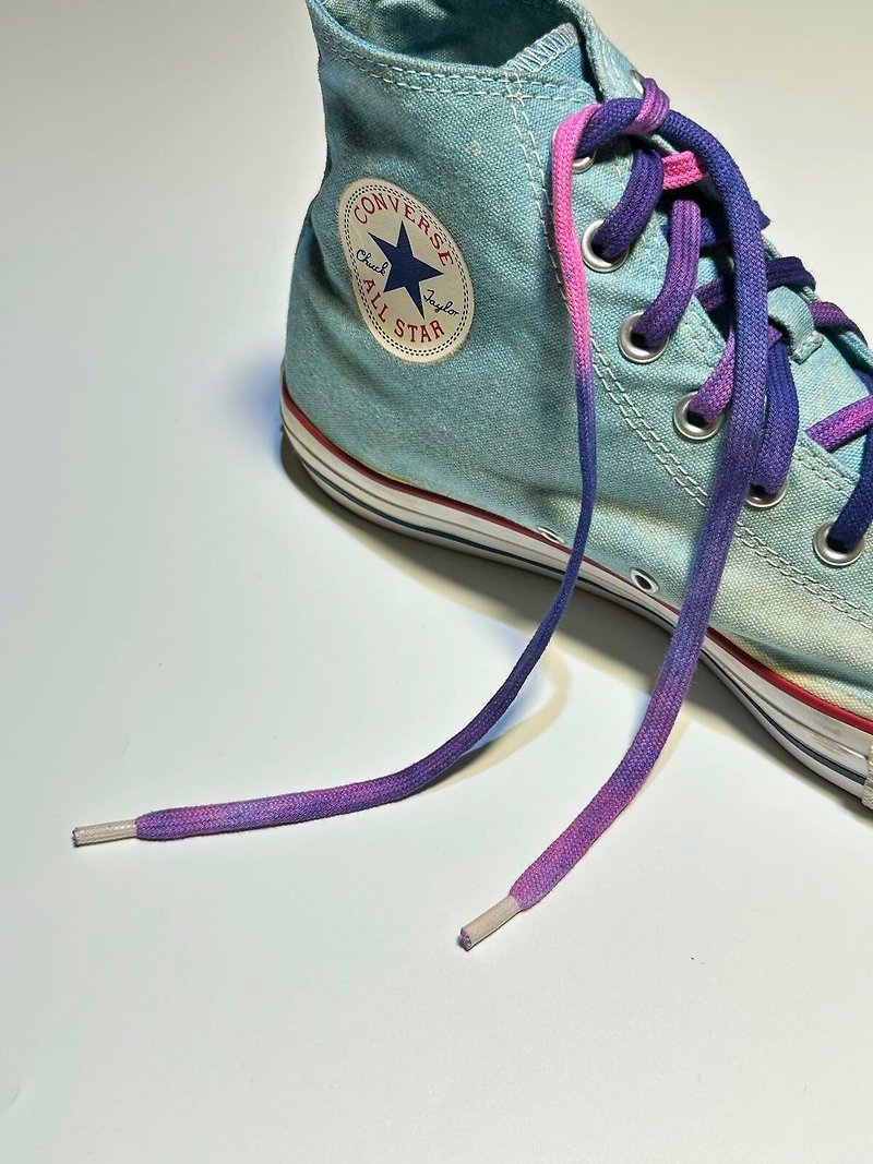 本地职人扎染鞋带 AURORA 【 联乘PHYSIOJAM 】 - 鞋垫/周边 - 棉．麻 紫色