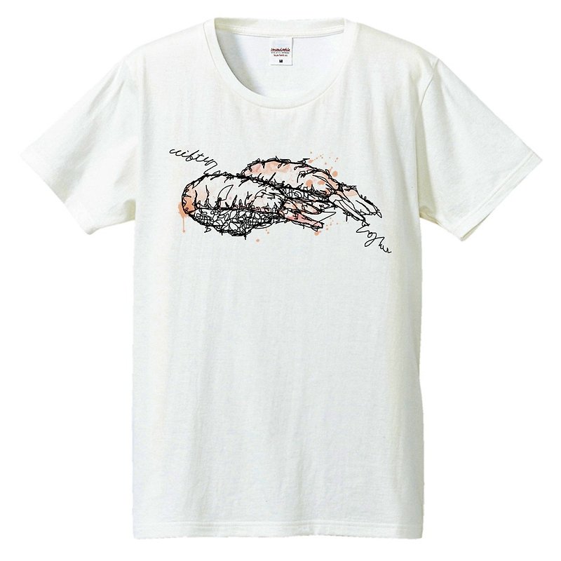 Tシャツ / Sushi ebi - 男装上衣/T 恤 - 棉．麻 白色