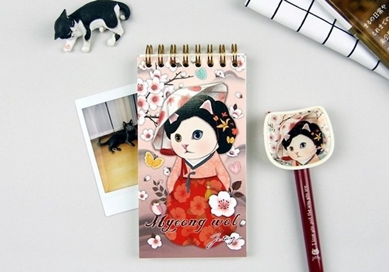 JETOY, 甜蜜猫 口袋 笔记本( check list)_Myeong wol J1704304 (赠价值160 圆珠笔) - 笔记本/手帐 - 纸 红色