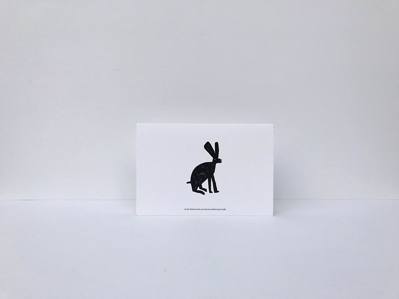 | 兔 | 森林灿灿万用卡片 -附信封 - 卡片/明信片 - 纸 黑色