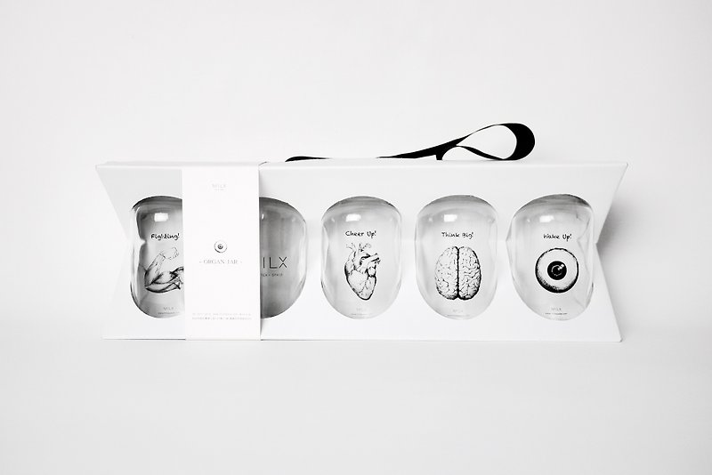 器官系列小瓶礼盒五件组 - 随行杯提袋/水壶袋 - 玻璃 透明
