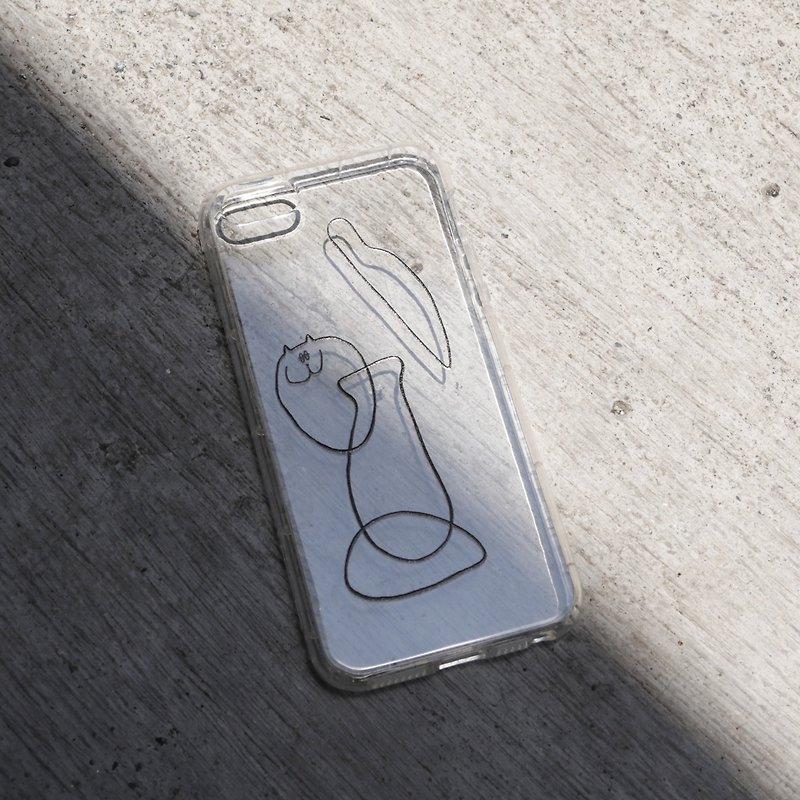 好像懂点艺术的吉普猫-插画系列  透明防撞空压软壳 - 手机壳/手机套 - 橡胶 透明