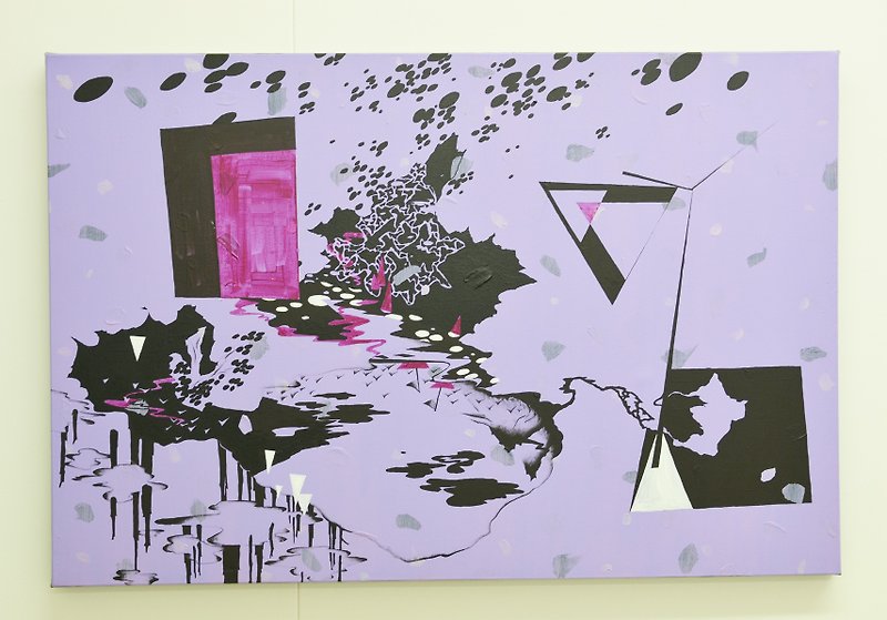 Daphne H.C. Shen 紫色 几何 建筑 西方 抽象 普普风格  压克力画作 - 摆饰 - 其他材质 紫色