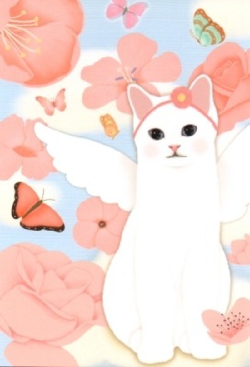 Jetoy,choo choo甜蜜猫天使系列明信片 (J1210302) 猫 圣诞卡 - 卡片/明信片 - 纸 多色