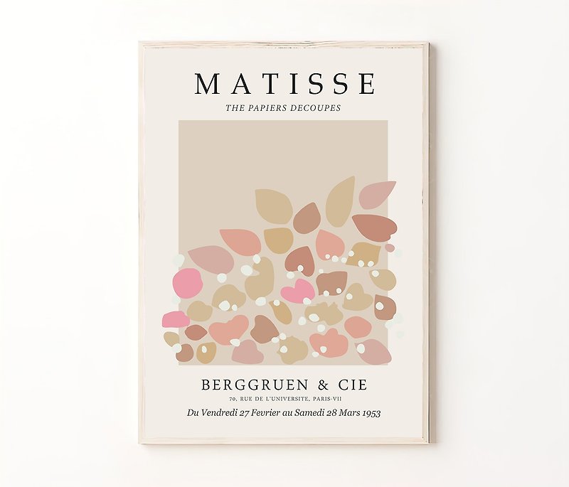 Matisse Flower Print, Digital Art, Matisse La Gerbe Poster Beige Pink Wall Decor - 海报/装饰画/版画 - 其他材质 