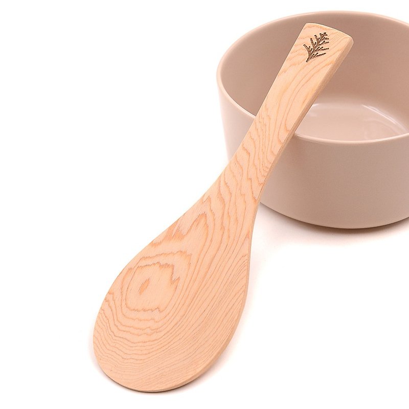 台湾桧木饭匙|接受中文英文刻字,用木饭勺打造吃食的生活态度 - 厨房用具 - 木头 金色