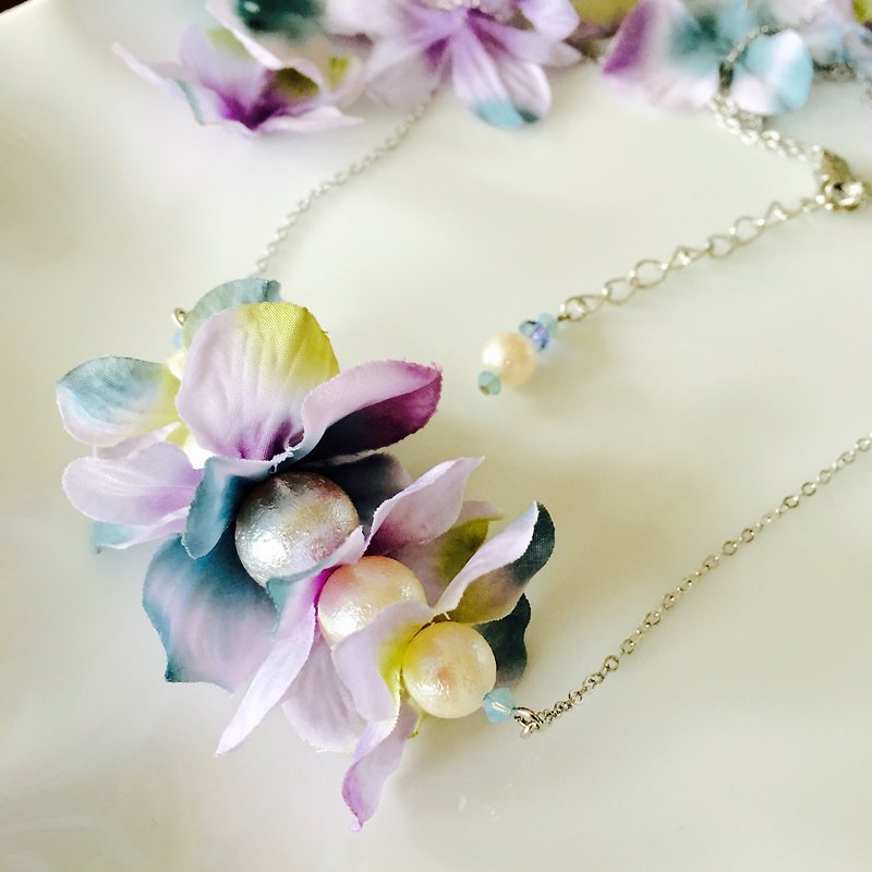 紫陽花のネックレス - 项链 - 塑料 紫色