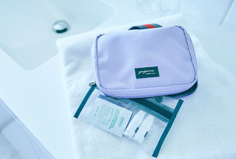 TRAVO 1.5 三折盥洗袋-旅行收纳包 - 鸢尾紫 - 化妆包/杂物包 - 聚酯纤维 紫色