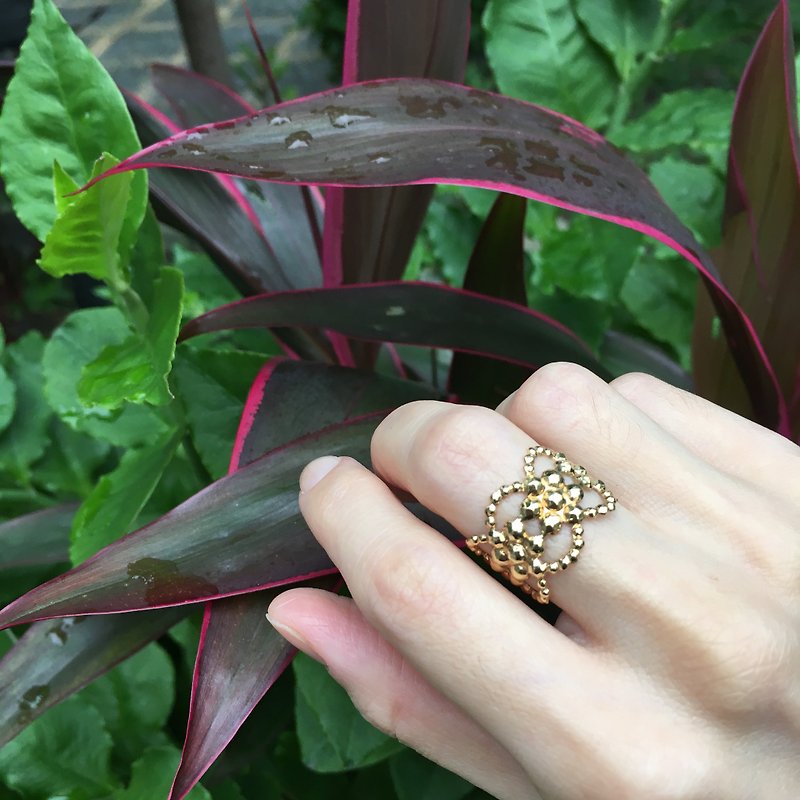 法式文艺复兴蕾丝戒指 - 戒指 - 其他金属 金色