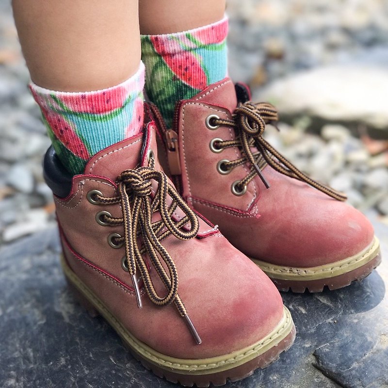 小童袜 - 夏日西瓜 - 袜子 - 环保材料 粉红色