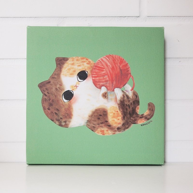 小无框画-我只是一只小猫咪 - 海报/装饰画/版画 - 棉．麻 绿色