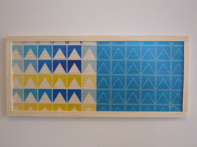 triangle graphic - 墙贴/壁贴 - 木头 蓝色