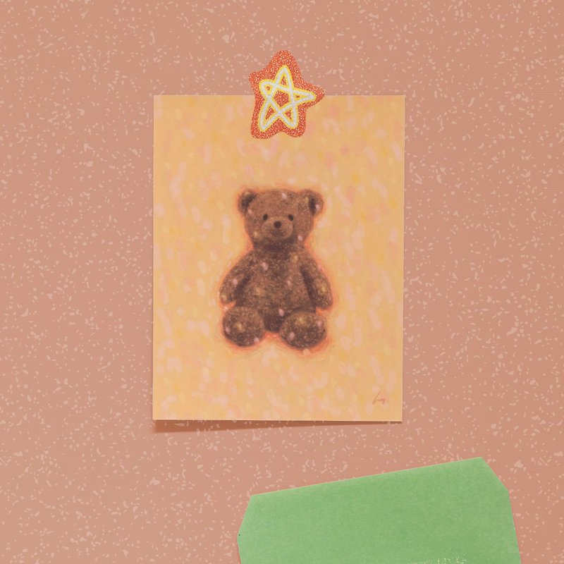 小熊 - 让你平静 小画卡 - 卡片/明信片 - 纸 橘色