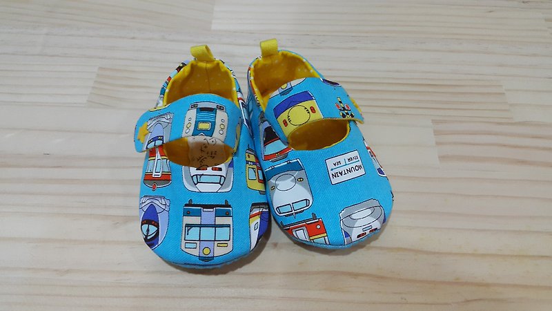 列车 宝宝学步鞋(12cm)【S160207】 - 童装鞋 - 棉．麻 蓝色