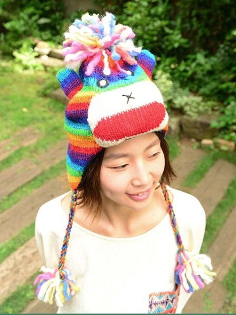 【 预购中】☼针织猴子飞行帽☼(三款) - 帽子 - 其他材质 多色