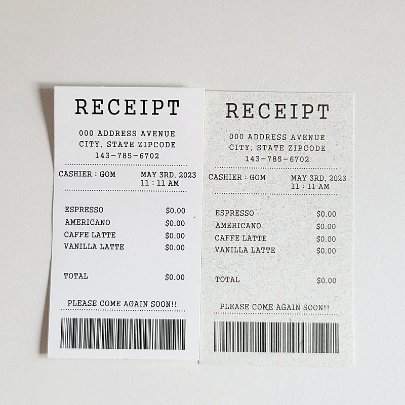 receipt sticker - 便条纸/标签贴 - 纸 