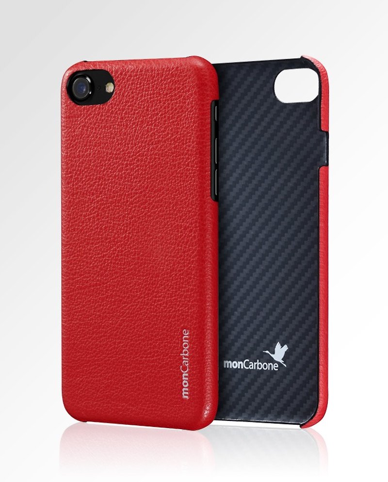 【Apple新品】防弹纤维结合Napa皮革保护壳 iPhone SE 红 - 手机壳/手机套 - 真皮 红色