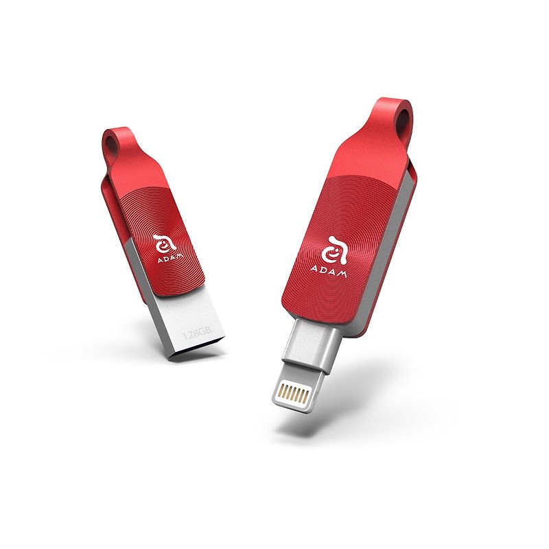 【精装版】iKlips DUO+ 128G 苹果iOS USB3.1双向随身碟 红 - U盘 - 其他金属 红色