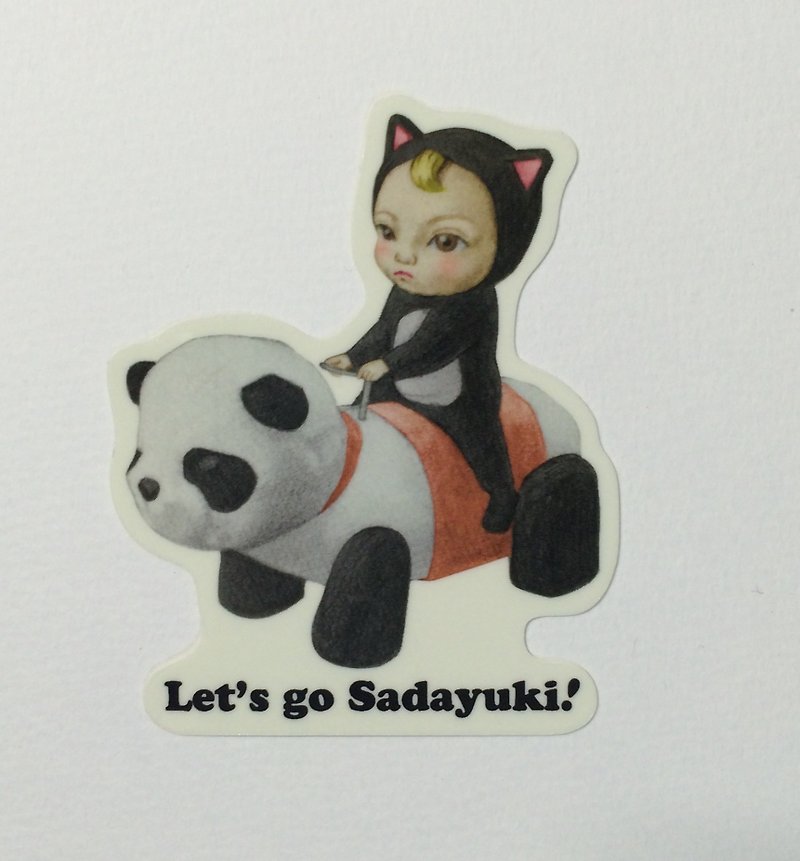 迷你贴纸 / Let's go Sadayuki / 熊猫 - 贴纸 - 其他材质 