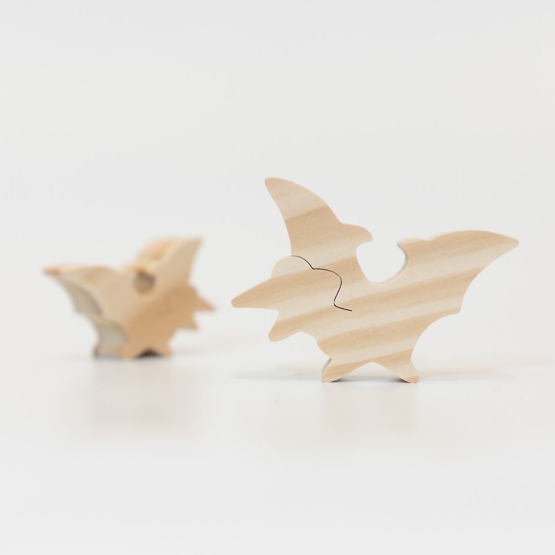 wagaZOO厚切造型积木 恐龙系列－翼手龙 - 摆饰 - 木头 卡其色