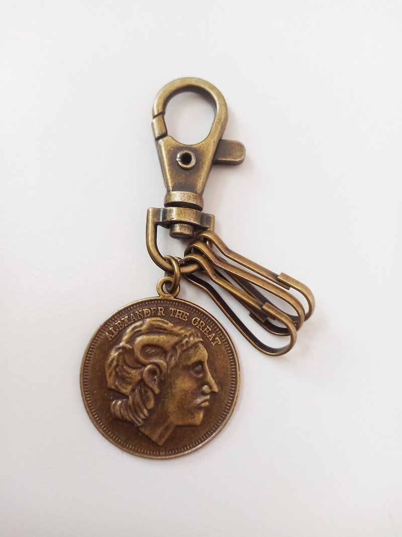 人脸/战马铜牌 钥匙圈 - 钥匙链/钥匙包 - 其他金属 咖啡色