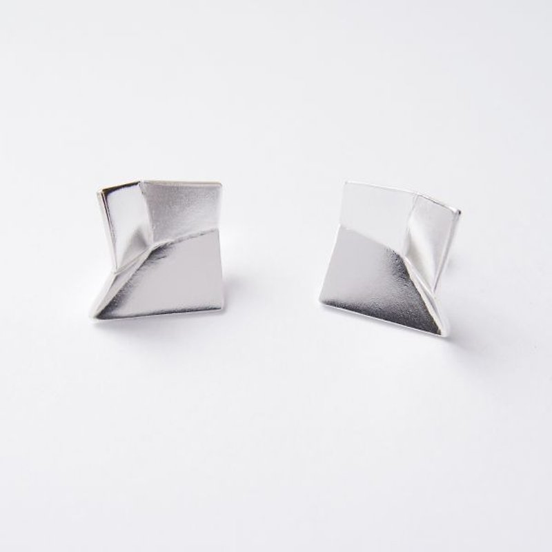 折学系列3  925银耳环 - 耳环/耳夹 - 其他金属 银色