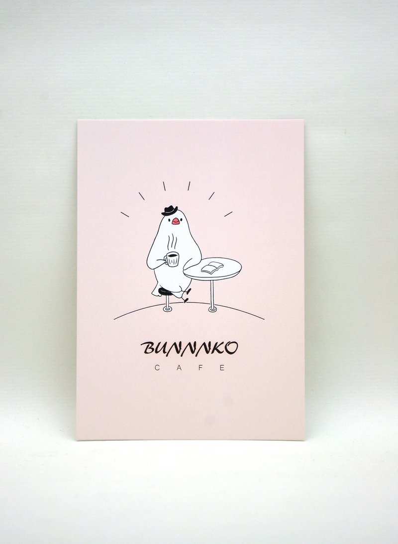 BUNNNKO CAFE 文鸟 明信片 - 卡片/明信片 - 纸 粉红色