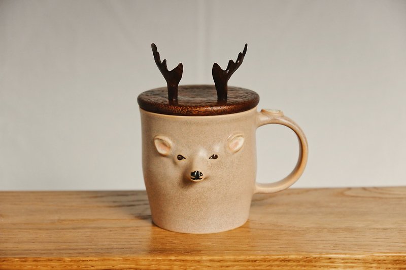 动物杯 /  老人的鹿 - 咖啡杯/马克杯 - 陶 多色