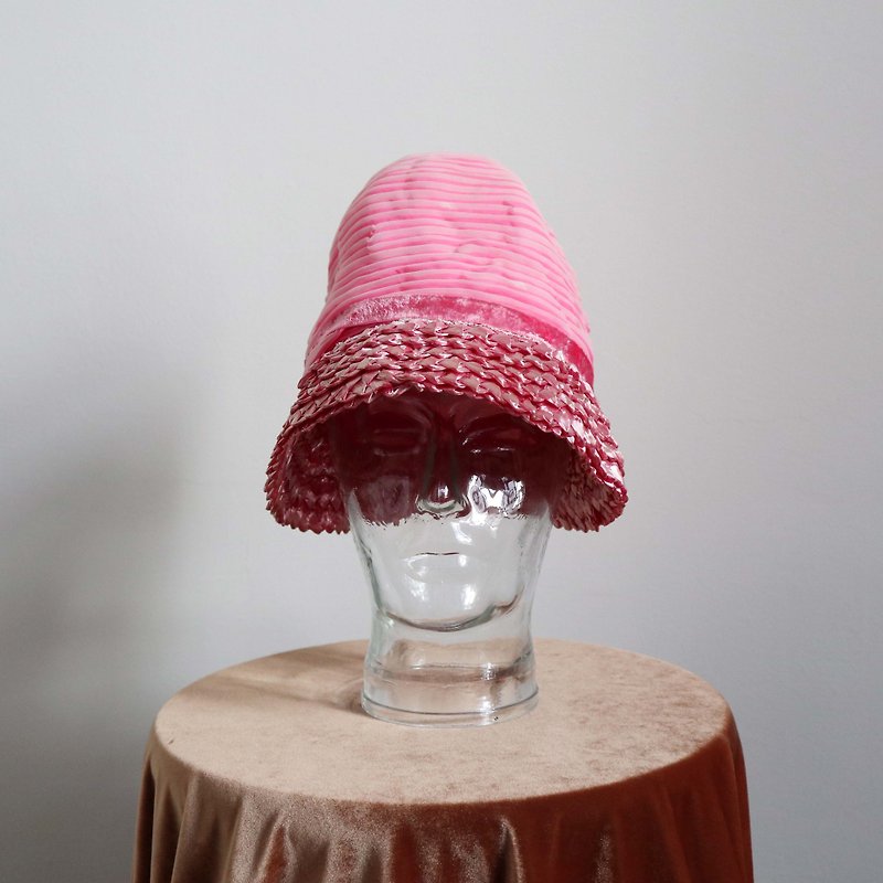南瓜Vintage。1950's 古董 手工 粉红 蛋糕 帽子 - 帽子 - 其他材质 粉红色