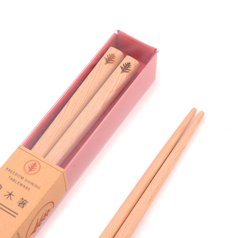 台湾桧木箸一双入|用通过SGS检验的无上漆餐具筷享用生活美食 - 筷子/筷架 - 木头 金色