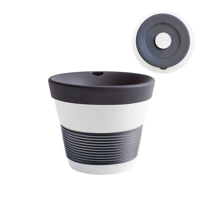 摩登系列-230ml含盖点心杯-深邃黑-原厂盒装 - 咖啡杯/马克杯 - 瓷 黑色