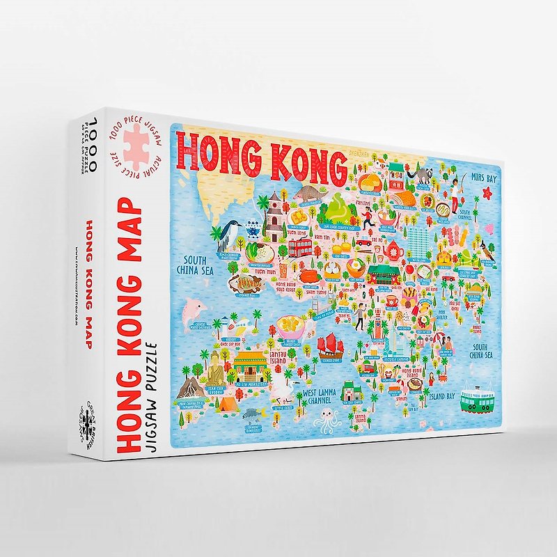 香港地图拼图 (1000块) - 拼图 - 纸 多色