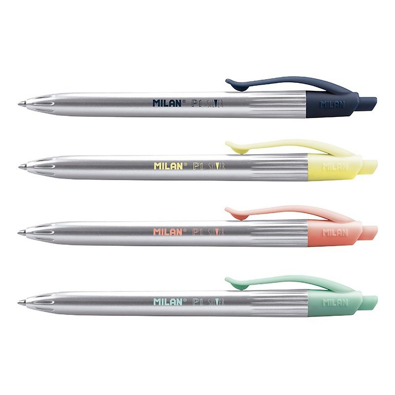 MILAN P1 SILVER原子笔(蓝)_1.0mm(笔杆4色可选) - 圆珠笔/中性笔 - 塑料 多色