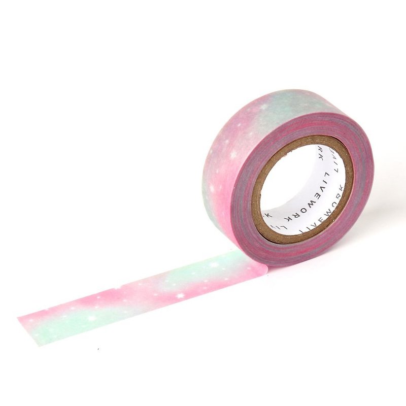Livework 宇宙幻彩渐层纸胶带-粉彩星河,LWK55088 - 纸胶带 - 纸 粉红色