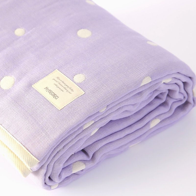 日本制六层纱被 薰衣草 L - 婴儿床上用品 - 棉．麻 紫色
