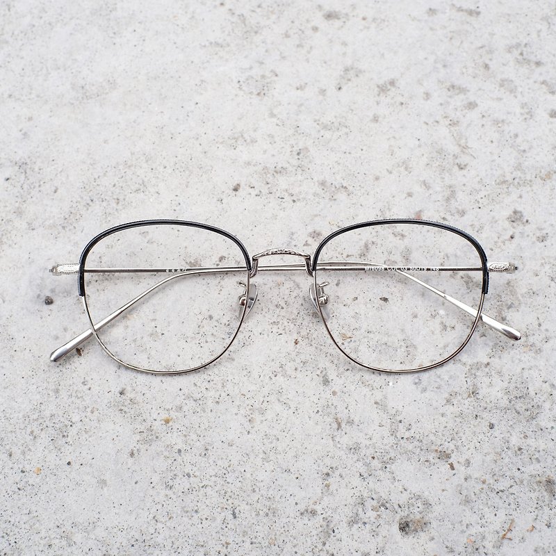【目目商行】韩国 新款 复古特色复古方框 钛金属 超轻量钛框 全钛金属 黑银 - 眼镜/眼镜框 - 其他材质 