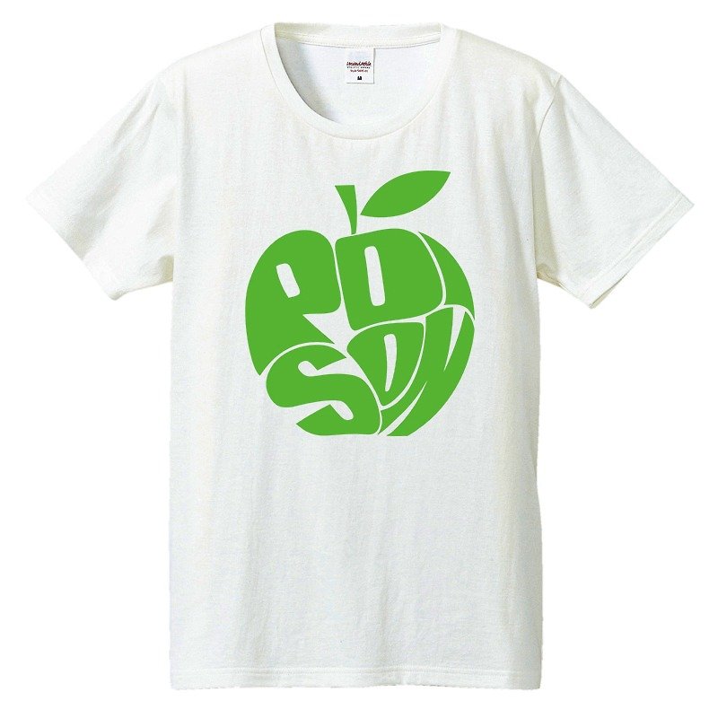 Tシャツ / 毒リンゴ (green) - 男装上衣/T 恤 - 棉．麻 白色
