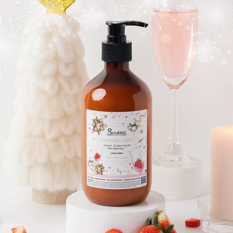 Body Moisture: Champagne Cheers! -Strawberry Champagne Scent - 17oz -Body lotion - 乳液 - 精油 