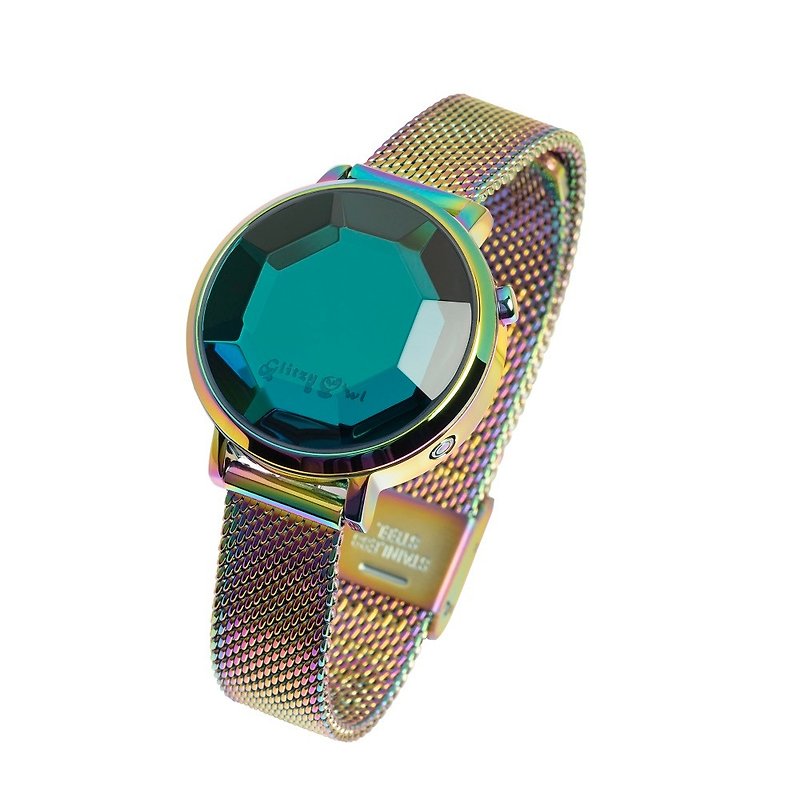 FACET 系列 - LED幻彩色不锈钢手表 - 女表 - 不锈钢 多色