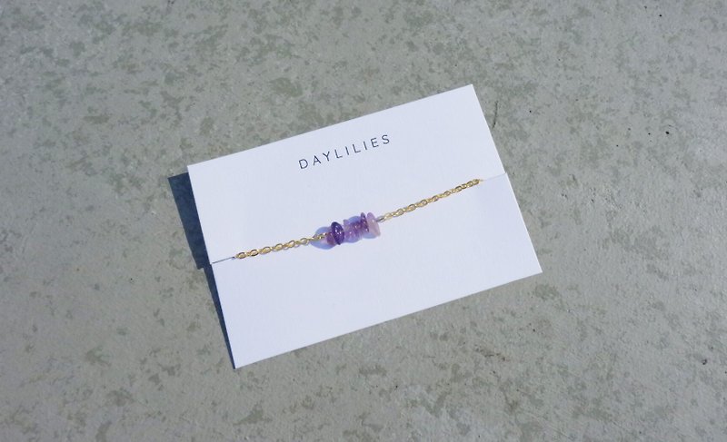 紫水晶可调节手链 - 手链/手环 - 半宝石 紫色