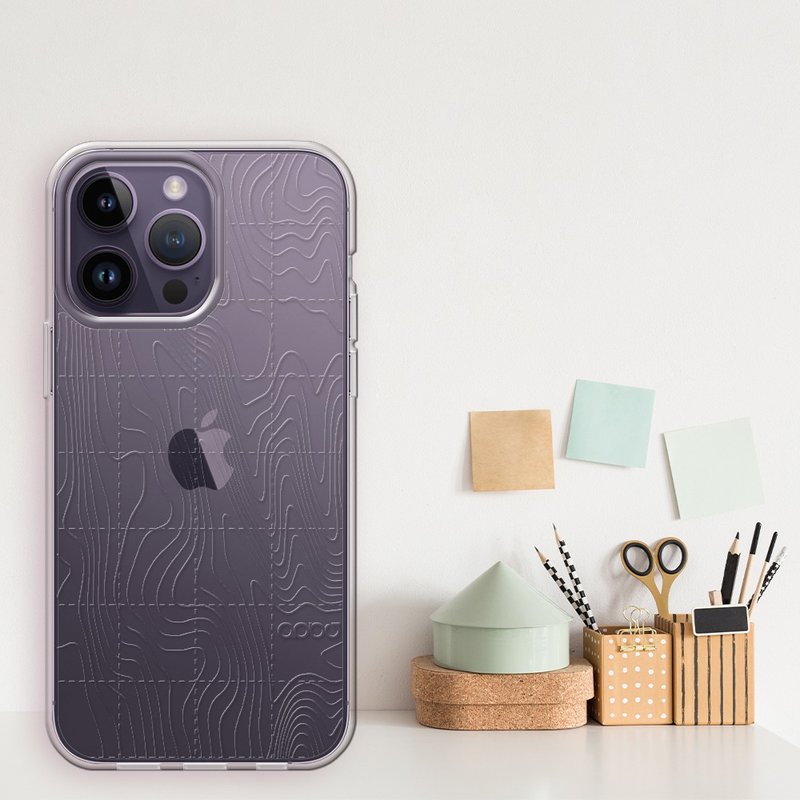 iPhone 14全系列 浮雕感轻薄军规防摔手机壳-等高线 - 手机壳/手机套 - 其他材质 多色