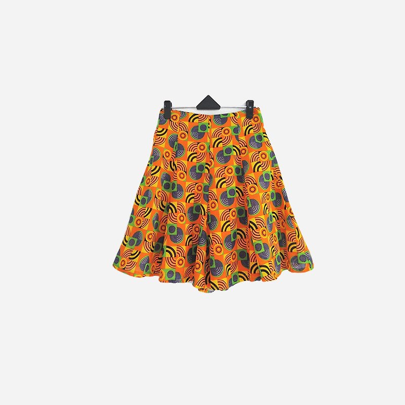 脱臼古着 / 几何普普裤裙 no.715  vintage - 女装长裤 - 聚酯纤维 橘色