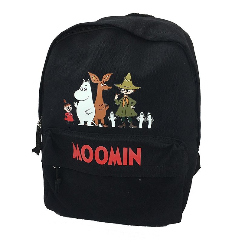 MOOMIN授权-双肩厚背 新款拉链后背包(黑) - 后背包/双肩包 - 棉．麻 红色