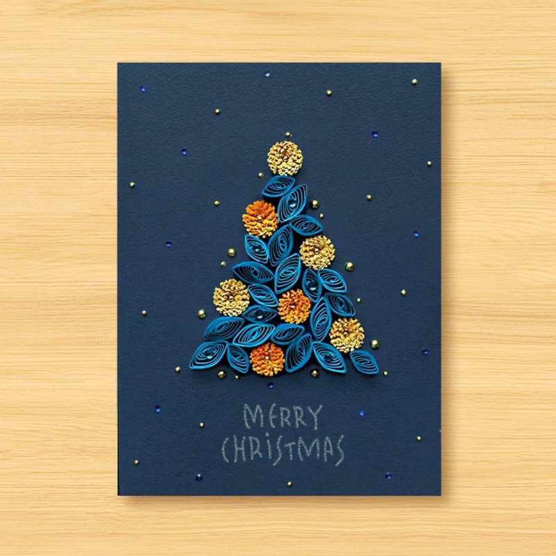 ( 3款供选择 ) 手工卷纸卡片 _ 星空系列 - 花草漫游圣诞季 - 卡片/明信片 - 纸 蓝色