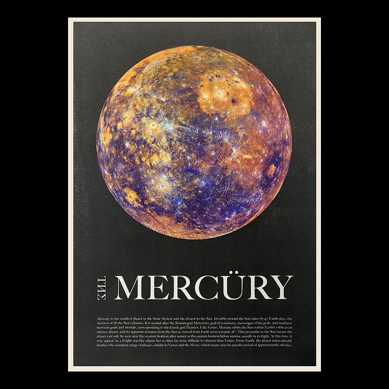 The Mercury 水星 A3 Poster - 卡片/明信片 - 纸 黑色