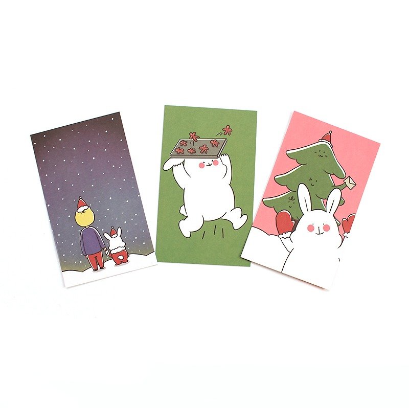 圣诞节的心意~小卡(3张一组)共5套 - 卡片/明信片 - 纸 