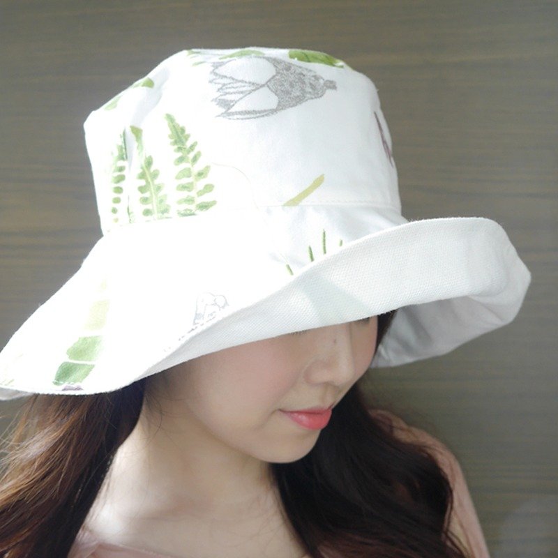 ATIPA Luxury Reversible Long Brim Sun Hat (Sun UV Protection) - 帽子 - 压克力 白色